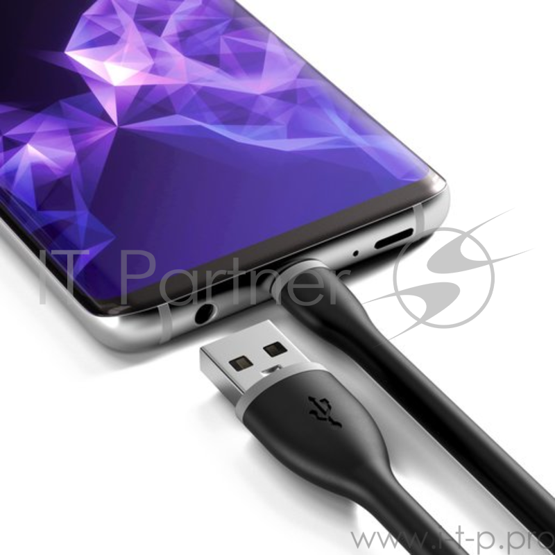 Кабель Satechi Flexible Type-C to USB. Длина 15 см. Цвет черный.