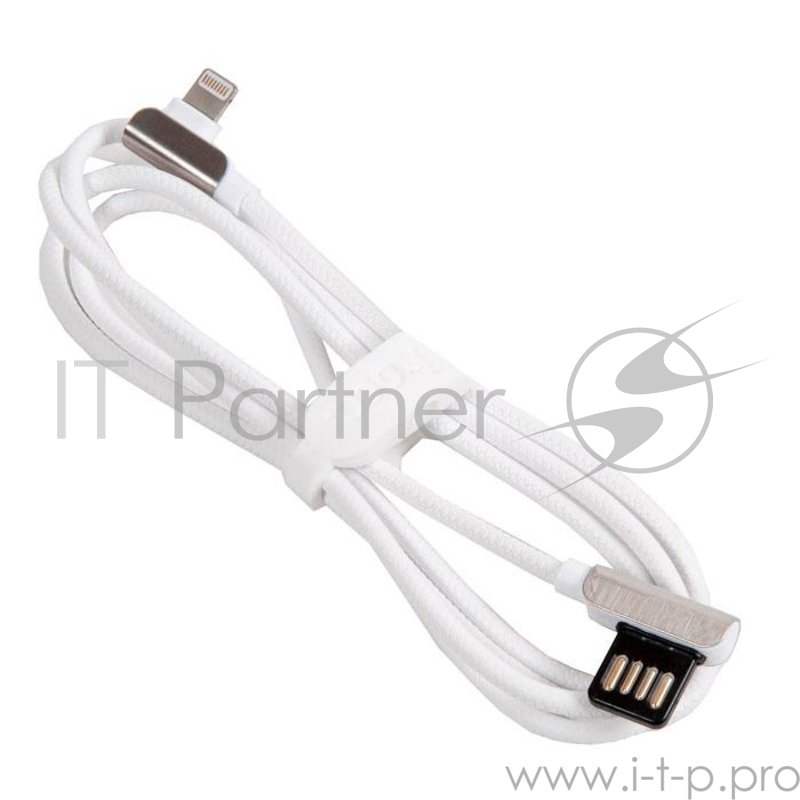 кабель USB HOCO U42 exquisite steel lightning, белый