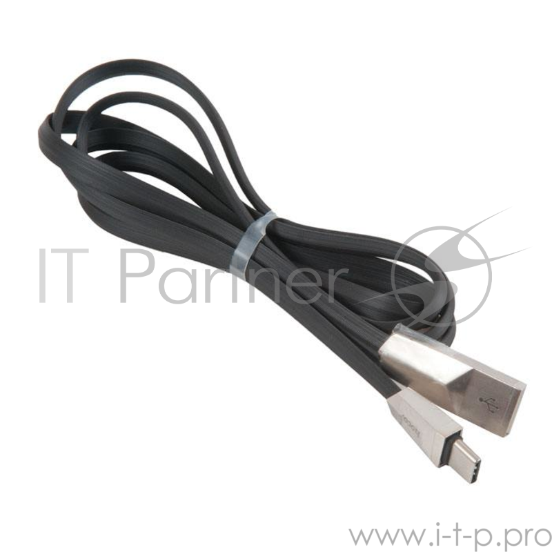 кабель USB HOCO x4 Zinc Alloy rhombus Type-C, черный