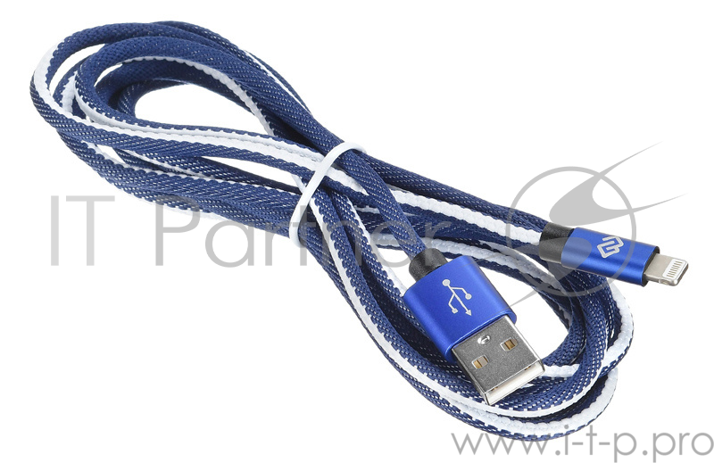 Кабель Digma USB A (m) Lightning (m) 2м синий