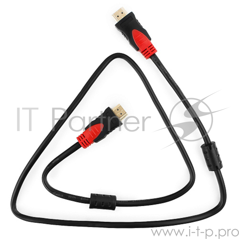 Кабель HDMI Cablexpert, серия Silver, длина 1 м, v1.4, M/M, позол.разъемы, феррит. кольца, коробка