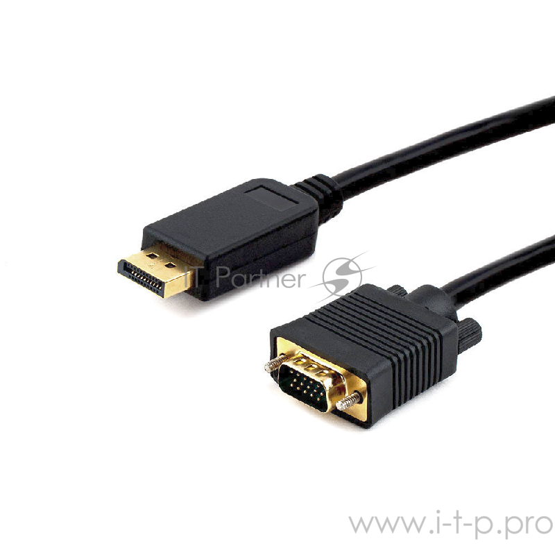 Кабель DisplayPort->VGA Cablexpert CCP-DPM-VGAM-6, 1,8м, 20M/15M, черный, экран, пакет