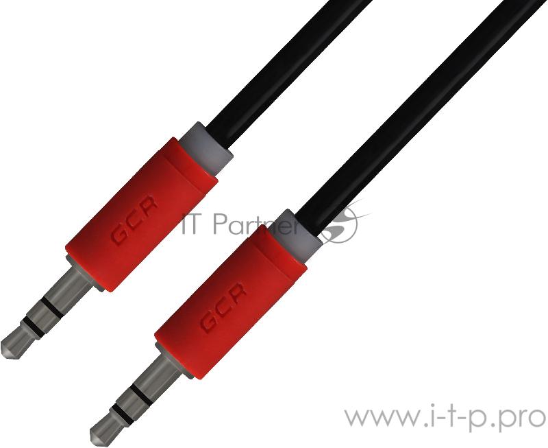 Greenconnect Кабель аудио 1.5m jack 3,5mm/jack 3,5mm черный, красные коннекторы, 28 AWG, M/M, GCR-AVC015-1.5m, экран, стерео Greenconnect Кабель аудио 1.5m jack 3,5mm/jack 3,5mm черный, красные коннекторы, 28 AWG, M/M, GCR-AVC015-1.5m, экран, стерео
