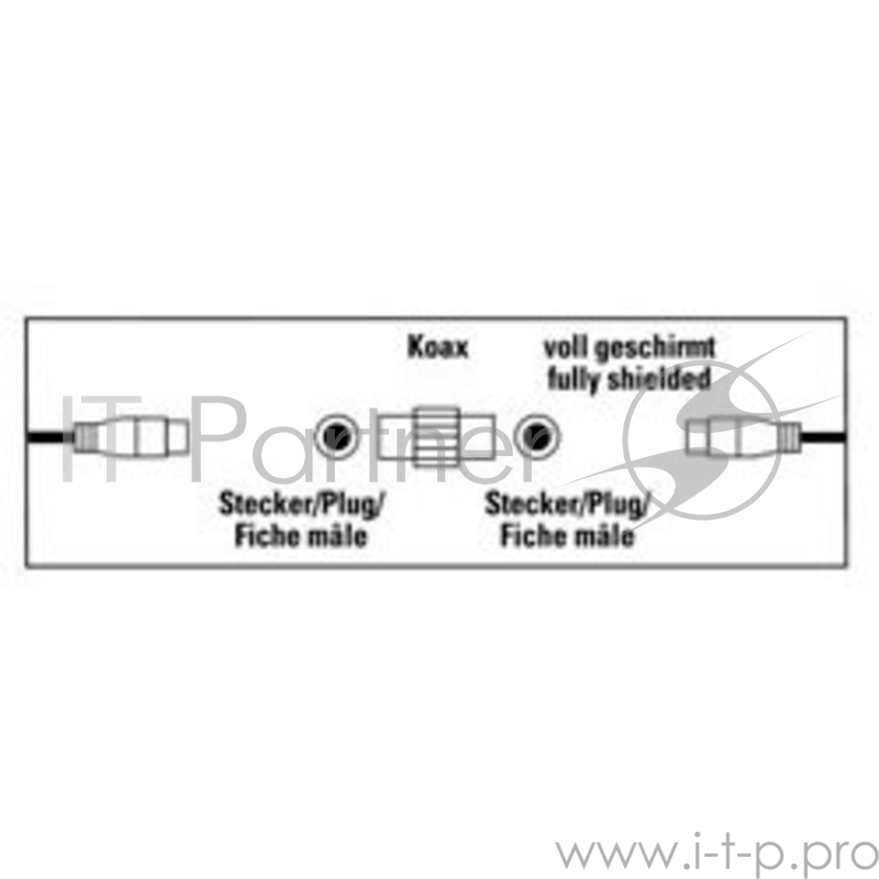 Адаптер антенный Hama H-43490 Coax (m)/Coax (m) белый (00043490)