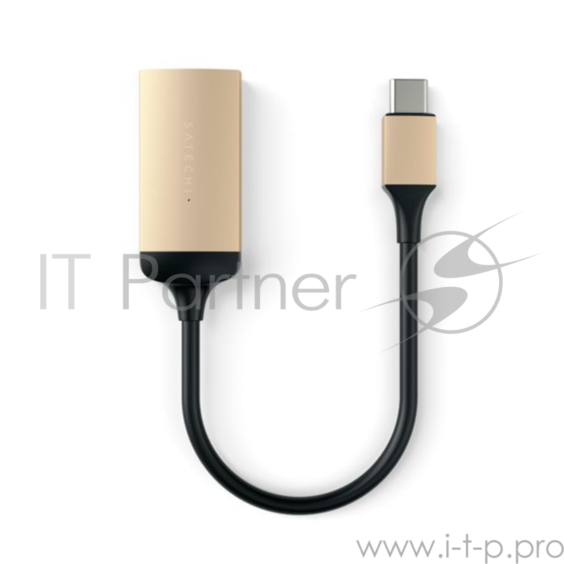 Адаптер Satechi Type-C to HDMI 4K 60HZ. Поддержка 4K/60Hz. Материал корпуса алюминий. Цвет золотой.