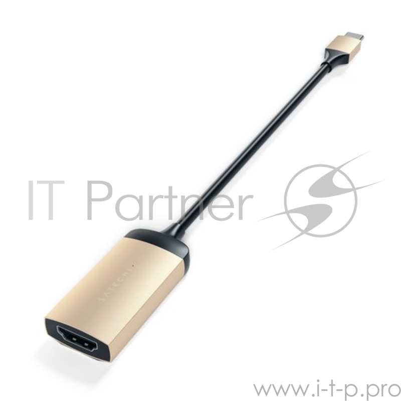 Адаптер Satechi Type-C to HDMI 4K 60HZ. Поддержка 4K/60Hz. Материал корпуса алюминий. Цвет золотой.