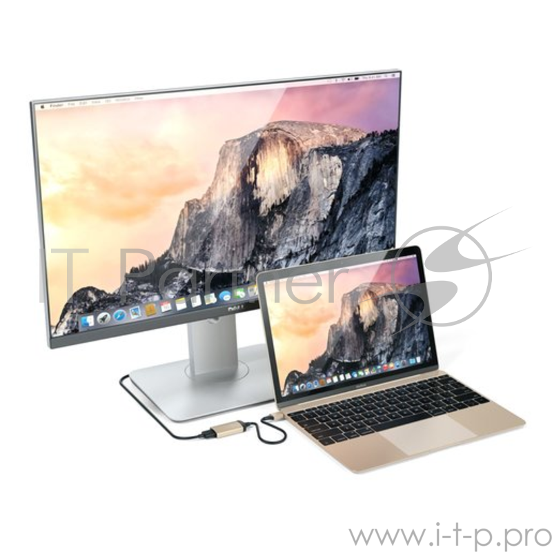Адаптер Satechi Type-C to HDMI 4K 60HZ. Поддержка 4K/60Hz. Материал корпуса алюминий. Цвет золотой.