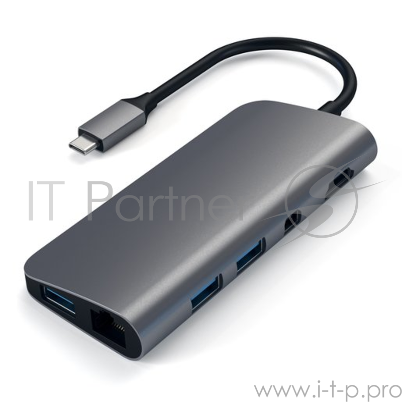 USB адаптер Satechi Aluminum Type-C Multimedia Adapter. Цвет серый космос.