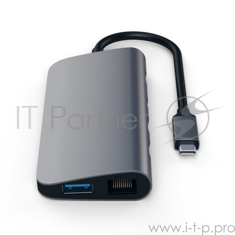 USB адаптер Satechi Aluminum Type-C Multimedia Adapter. Цвет серый космос.