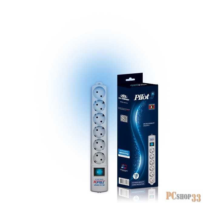 Сетевые фильтры ZIS Сетевой фильтр Pilot - S {5 евро, 1 росс.} 1.8 м