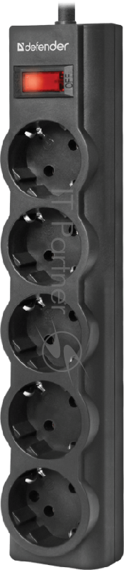 Сетевые фильтры Defender Фильтр ES Largo 1.8 м, 5 розеток, черный 99497