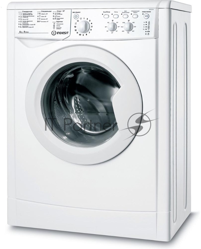 Стиральная машина INDESIT IWSC 6105 (CIS) / 85x60x45, загрузка фронтальная, 6кг, до 1000 об/мин при отжиме