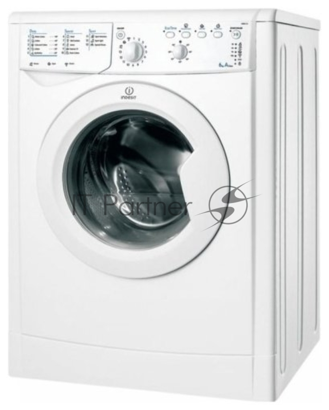 Стиральная машина INDESIT IWSC 6105 (CIS) / 85x60x45, загрузка фронтальная, 6кг, до 1000 об/мин при отжиме