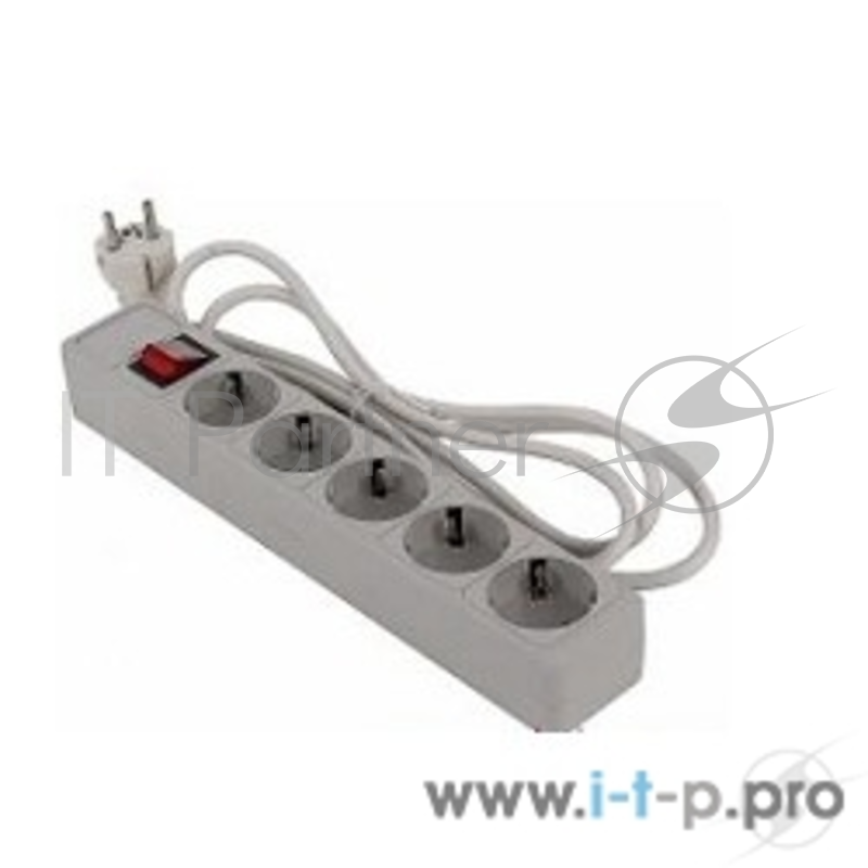 Сетевые фильтры SVEN Фильтр Optima Base 5 м (5 розеток) серый, пакет SV-013998