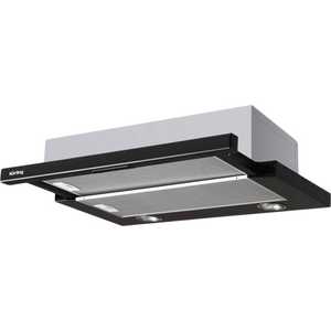 Встраиваемая вытяжка Korting KHP 6313 N / 60 см, 375 м3/ч, механическое управление, 3 режима, 2 мотора, черная панель