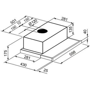 Встраиваемая вытяжка Korting KHP 6211 B, 60 см, 290 м3/ч, механическое управление, 3 режима, бежевая