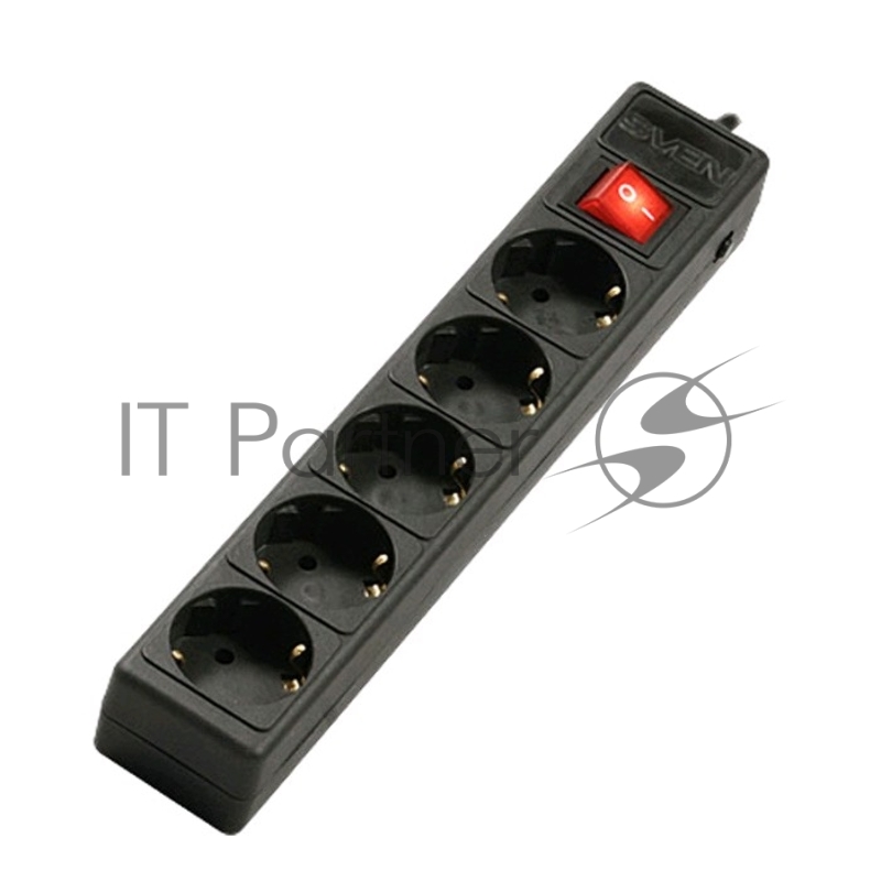 Сетевые фильтры SVEN Фильтр Optima Base 5.0m 5евророзеток, черный