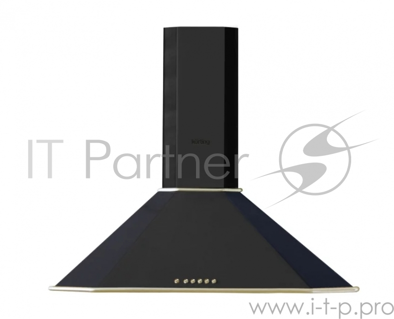 Вытяжки Korting Купольная, 90 см, 650 м3/ч, механическое управление, 3 режима, черный+бронза