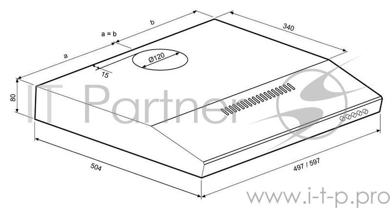 Вытяжка Krona JESSICA slim 600 black PB
