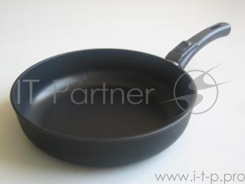 НЕВА МЕТАЛЛ ПОСУДА 6024 д.24(Диаметр 24 см. Антипригарное покрытие Сталафлон, Съемная ручка, равномерно нагревается за счет особой конструкции корпуса по принципу