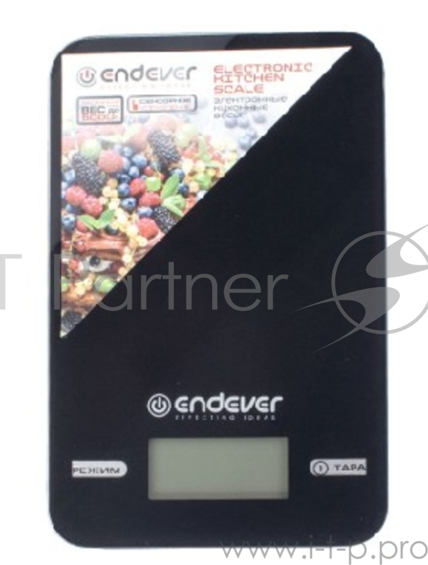 Электронные кухонные весы Endever Skyline KS-527, вес от 2 г до 5 кг. Закаленное стекло повышенной прочности, LCD-дисплей, авто откл.