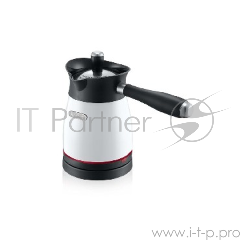 Электрическая турка Centek CT-1080 W (белый) 0.5л, 1000Вт, нерж.сталь, съемная мягкая ручка, крышка