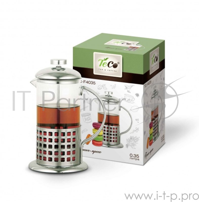 Френч-пресс TECO, TС-F4035 0,35л из высококачественного термостойкого стекла