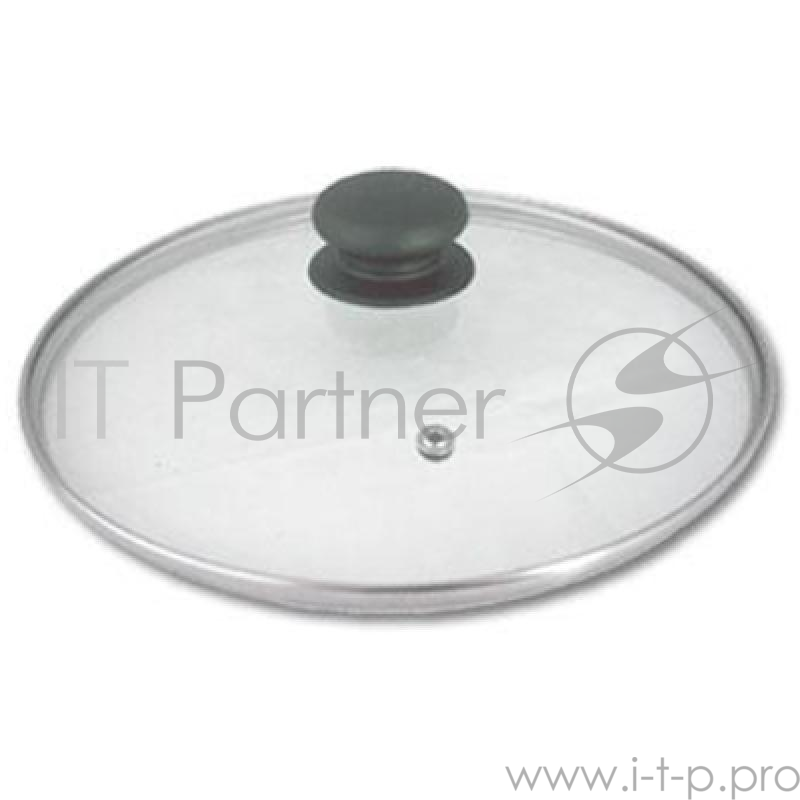 Крышка стеклян. TimA 4724 с ручкой с металл/обод 24см низ