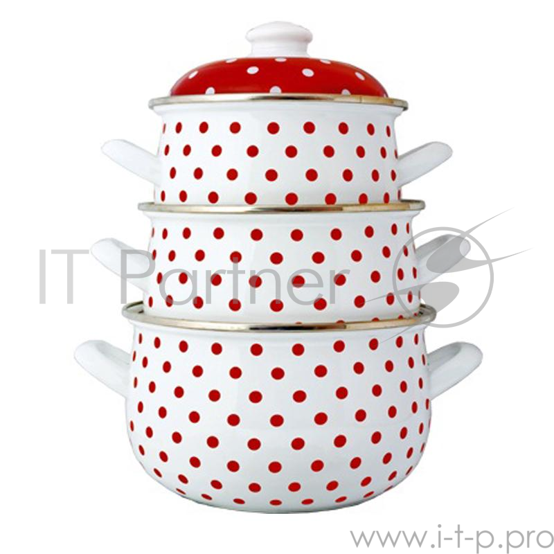 Набор кастрюль Interos 6009 Горошек