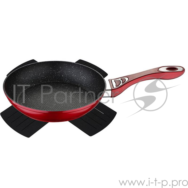 Сковорода Wellberg WB-3362-RD Titan Marble красный
