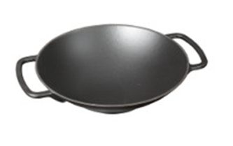 Набор посуды Korting Чугунная сковорода-ВОК с выскопрочным покрытием: 100% чугун, идеально подходит для обжарки на сильном огне, специальная конструкция с плоским дном снаружи и крухлым дном внутри, подходит для всех типов нагрева, включая индукцион