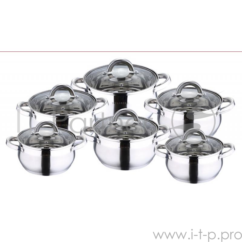 Набор кастрюль Wellberg WB-1412 Avento