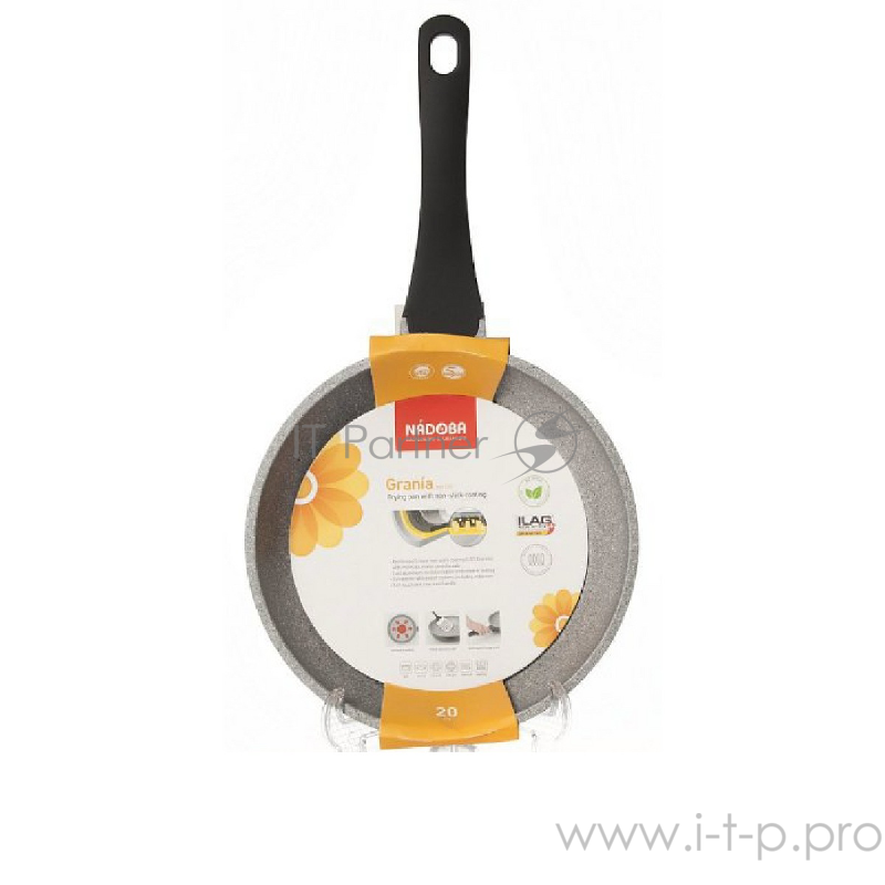 Сковорода с антипригарным покрытием, 20 см, NADOBA, серия GRANIA