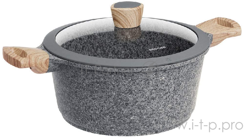Кастрюля с антипригарным покрытием, 24 см/4,3 л, NADOBA, серия MINERALICA