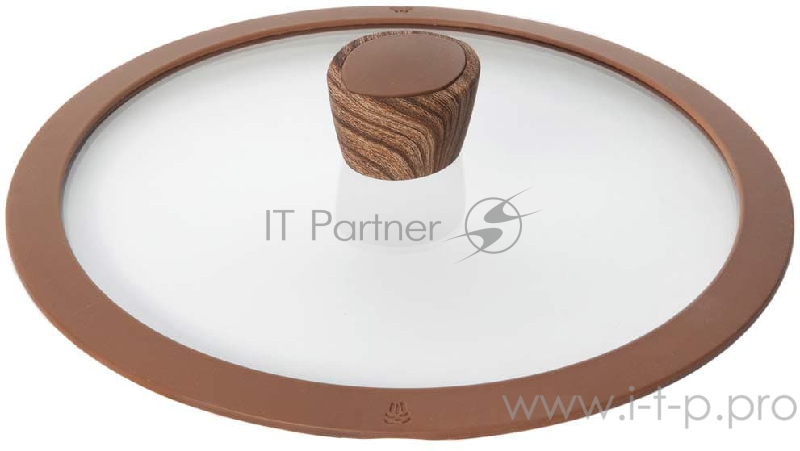 Стеклянная крышка с силиконовым ободом, 24 см, NADOBA, серия GRETA