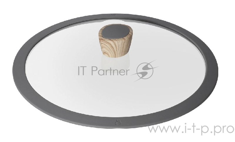 Стеклянная крышка с силиконовым ободом, 28 см, NADOBA, серия MINERALICA