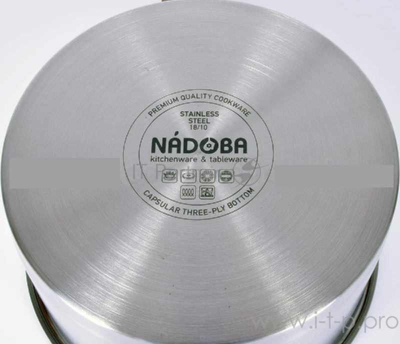 Ковш со стеклянной крышкой, 16 см/1,7 л, NADOBA, серия LUDVA