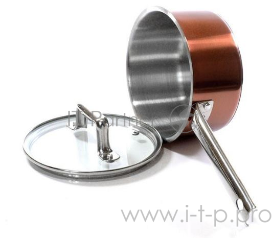 Ковш со стеклянной крышкой, 16 см/1,6 л, NADOBA, серия MEDENA