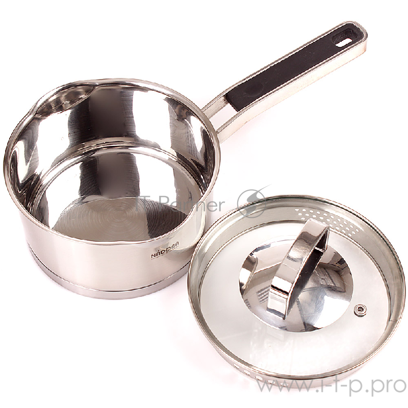 Ковш со стеклянной крышкой, 16 см/1,6 л, NADOBA, серия DONA