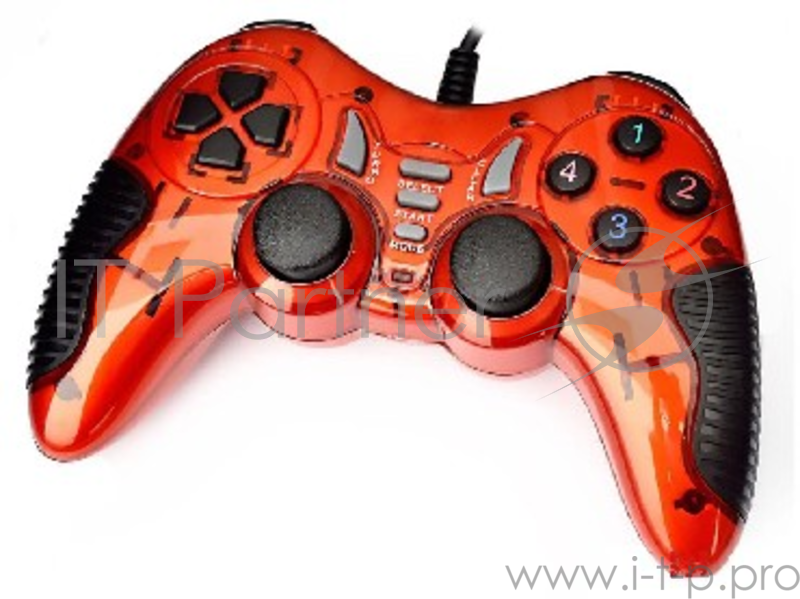 Геймпад 3Cott Single GP-06 красный USB 3Cott-GP-06R {Геймпад, 14 кнопок, вибрация}