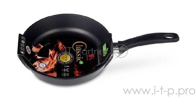 Сковорода Classic глубокая 240. Черная.Ручка Бакелит.2-х слойное.Renard .