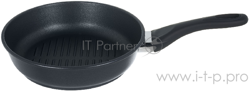 Гриль круглый Silver Grey 260.Серый.2-х слойное.Ручка soft touch.Renard.