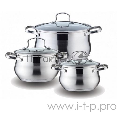 Набор посуды KELLI KL-4209, 2,1л, 3л, 4л, нерж.сталь (1x4)