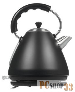 Чайник Gorenje K17CLBK, Объем: 1,7 л, Материал: Пластик + металл, Цвет: Черный, Мощность подключения: 2200Вт, Индикация уровня воды, Съемный фильтр от накипи, Автоматическое отключение при закипании, Вращение на 360 градусов, Система защиты от перегр