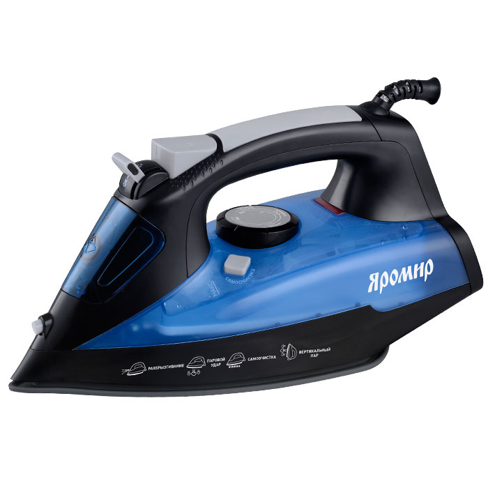 Утюг ЯРОМИР ЯР-010 черный с голубым