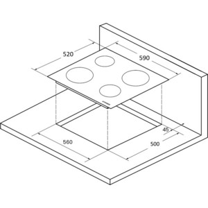 Электрическая варочная поверхность Kuppersberg Электрическая независимая варочная поверхность стеклокерамическая, ширина 60 см, 4 зоны ускоренного нагрева HI-Light, сенсорное управление, 5 цифровых дисплев, 9 уровней мощности, автоотключение, защита