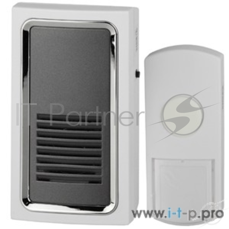 Звонки ЭРА C96 {беспроводной, от сети.25 мелодий.Радиус действия – 100м на открытом пространстве.Питание динамика от электросети (220В), кнопки - от батарейки А23 (12В).}