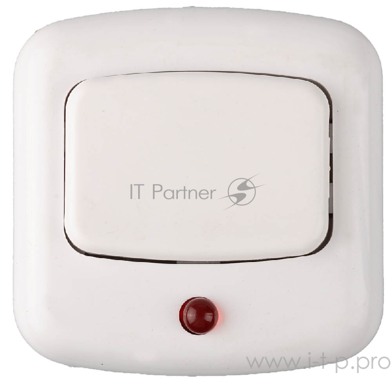 Кнопка СВЕТОЗАР 58303 с индикацией включения белый 220В