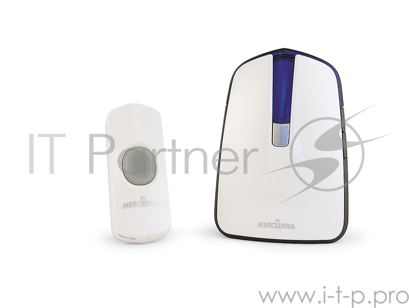 Звонок МЕЛОДИКА Б530 б/проводной на батарейках 32мелодии 4ур. громкости влагозащ. кнопка