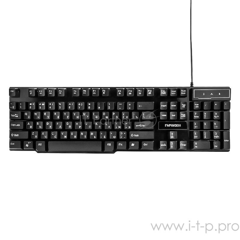 Клавиатуры, мыши Гарнизон Клавиатура игровая GK-200G, USB, черный, антифантомные и механизированные клавиши, 12 допол